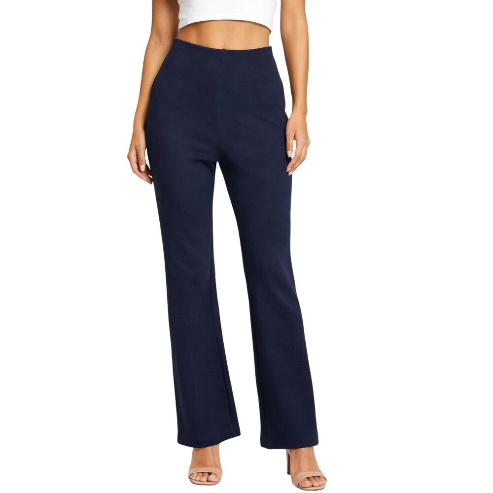 Soft Surroundings Navy Blue Perfect Ponte Bootcut Pants Petite Large PL